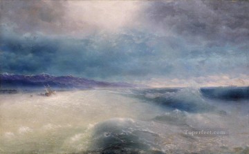 風景 Painting - 嵐の後のイワン・アイヴァゾフスキー 海の風景